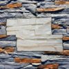 Silicone stamp, Stacked stamp, Stacked slate stone, Stamped concrete, Veener pattern, verticalstamps.com, wall, SEATTLE, fireplace