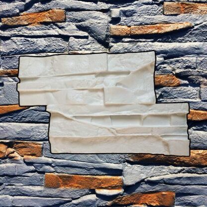 Silicone stamp, Stacked stamp, Stacked slate stone, Stamped concrete, Veener pattern, verticalstamps.com, wall, SEATTLE, fireplace