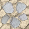 Vertical stamped concrete single stone SET