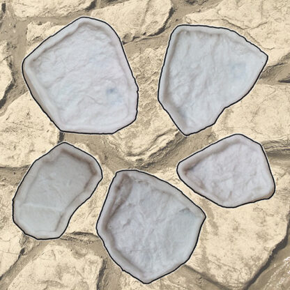 Vertical stamped concrete single stone SET
