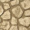 Vertical stamped concrete single stone rock set